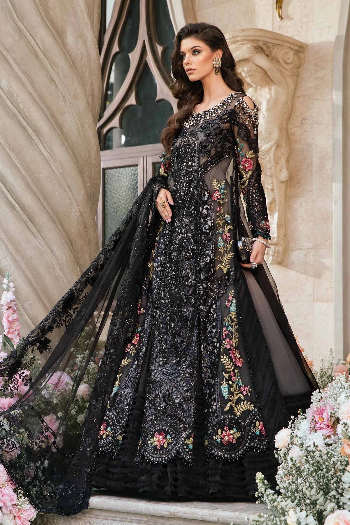 Maria B. Wedding Collection| Embroidered Suit | Inspired | BD-2802 | Stitched by Rang