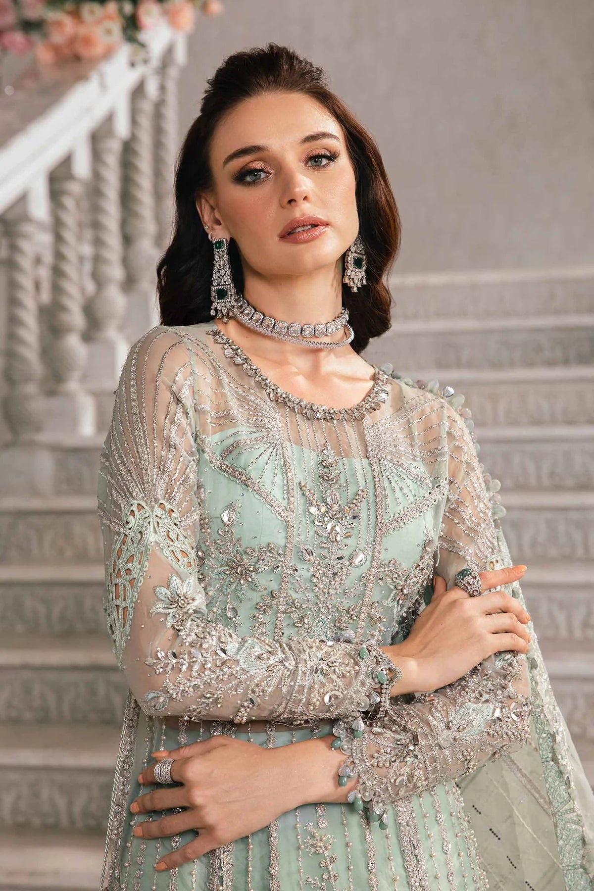 Maria B. Wedding Collection by Rang | Inspired | Embroidered Suit | BD-2803 | Stitched by Rang