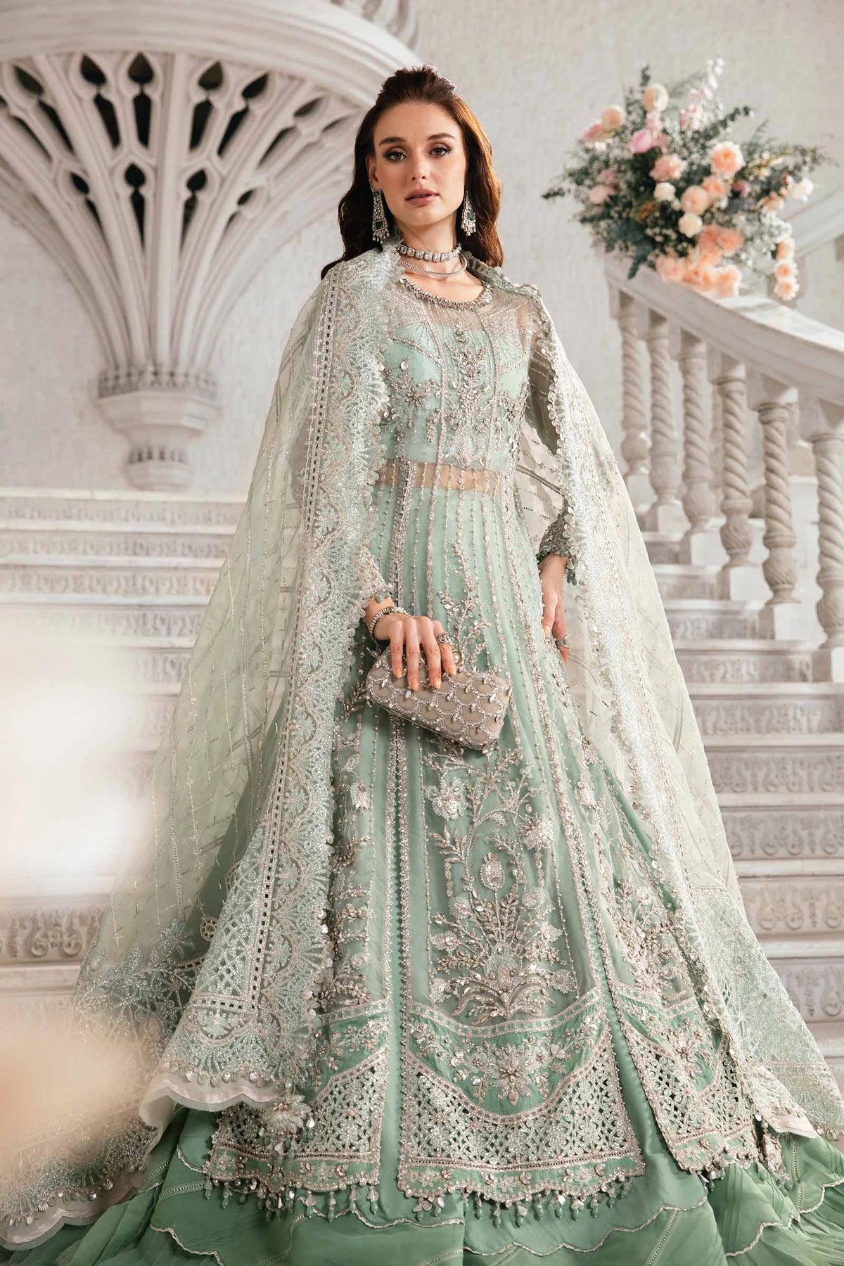 Maria B. Wedding Collection by Rang | Inspired | Embroidered Suit | BD-2803 | Stitched by Rang