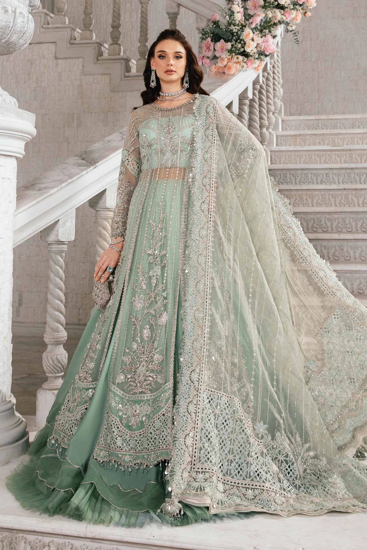 Maria B. Wedding Collection by Rang | Inspired | Embroidered Suit | BD-2803 | Stitched by Rang