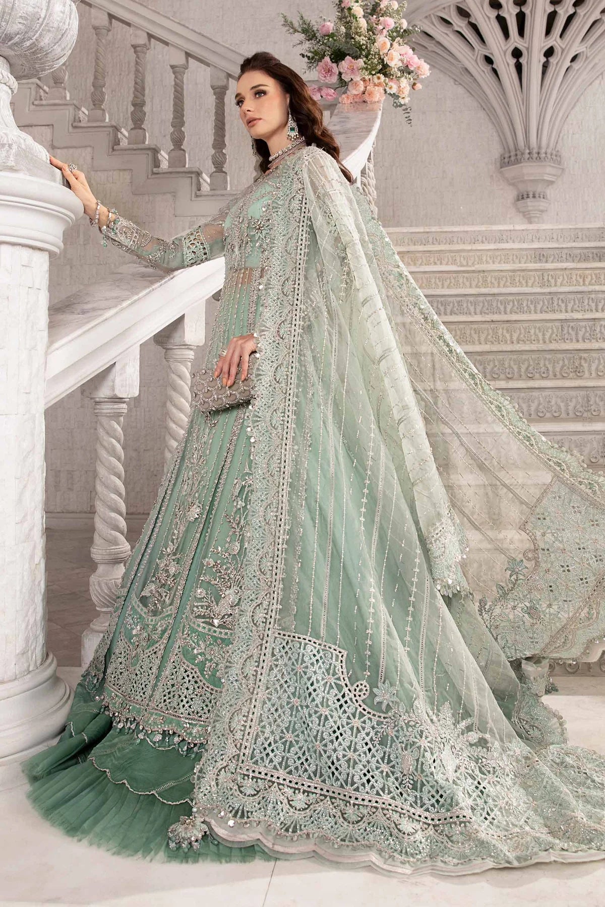 Maria B. Wedding Collection by Rang | Inspired | Embroidered Suit | BD-2803 | Stitched by Rang