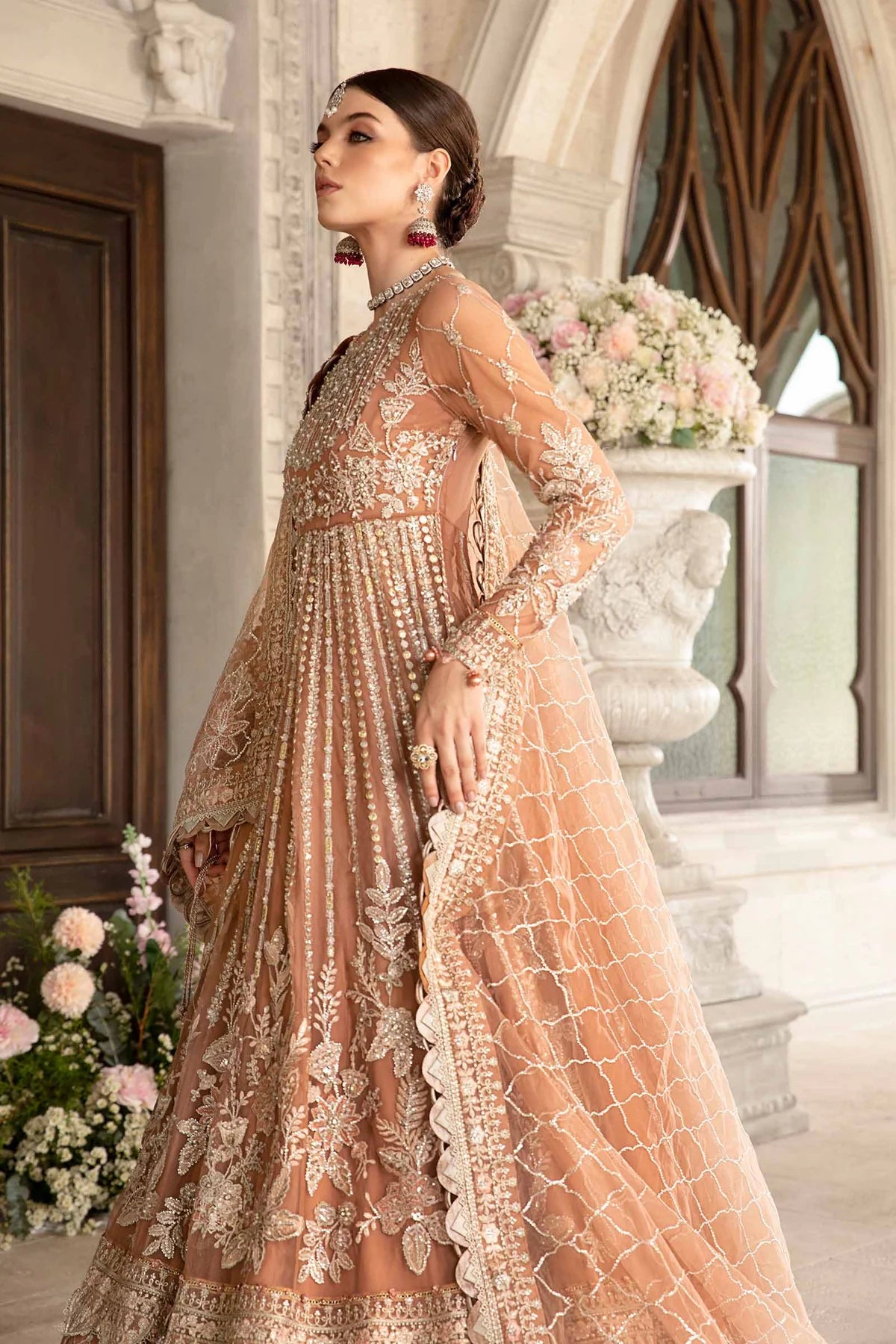 Maria B. Wedding Collection by Rang | Inspired Embroidered Suit | BD-2804 | Stitched by Rang