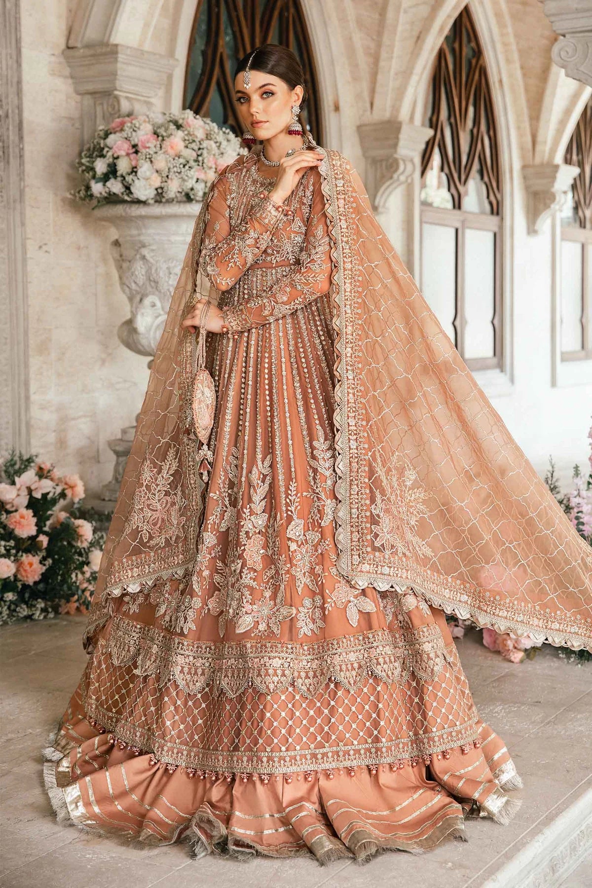 Maria B. Wedding Collection by Rang | Inspired Embroidered Suit | BD-2804 | Stitched by Rang