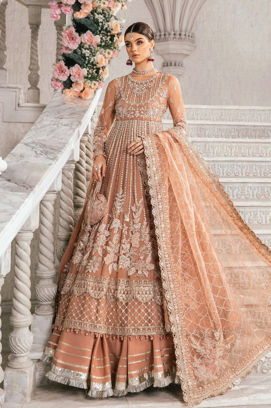 Maria B. Wedding Collection by Rang | Inspired Embroidered Suit | BD-2804 | Stitched by Rang