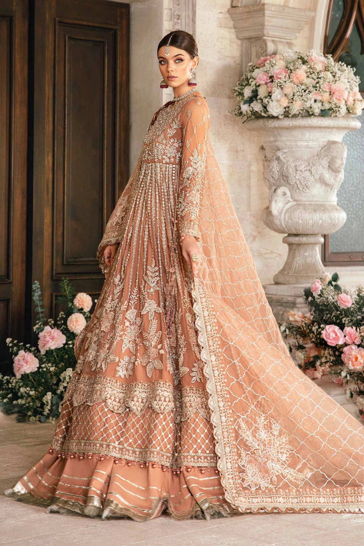 Maria B. Wedding Collection by Rang | Inspired Embroidered Suit | BD-2804 | Stitched by Rang