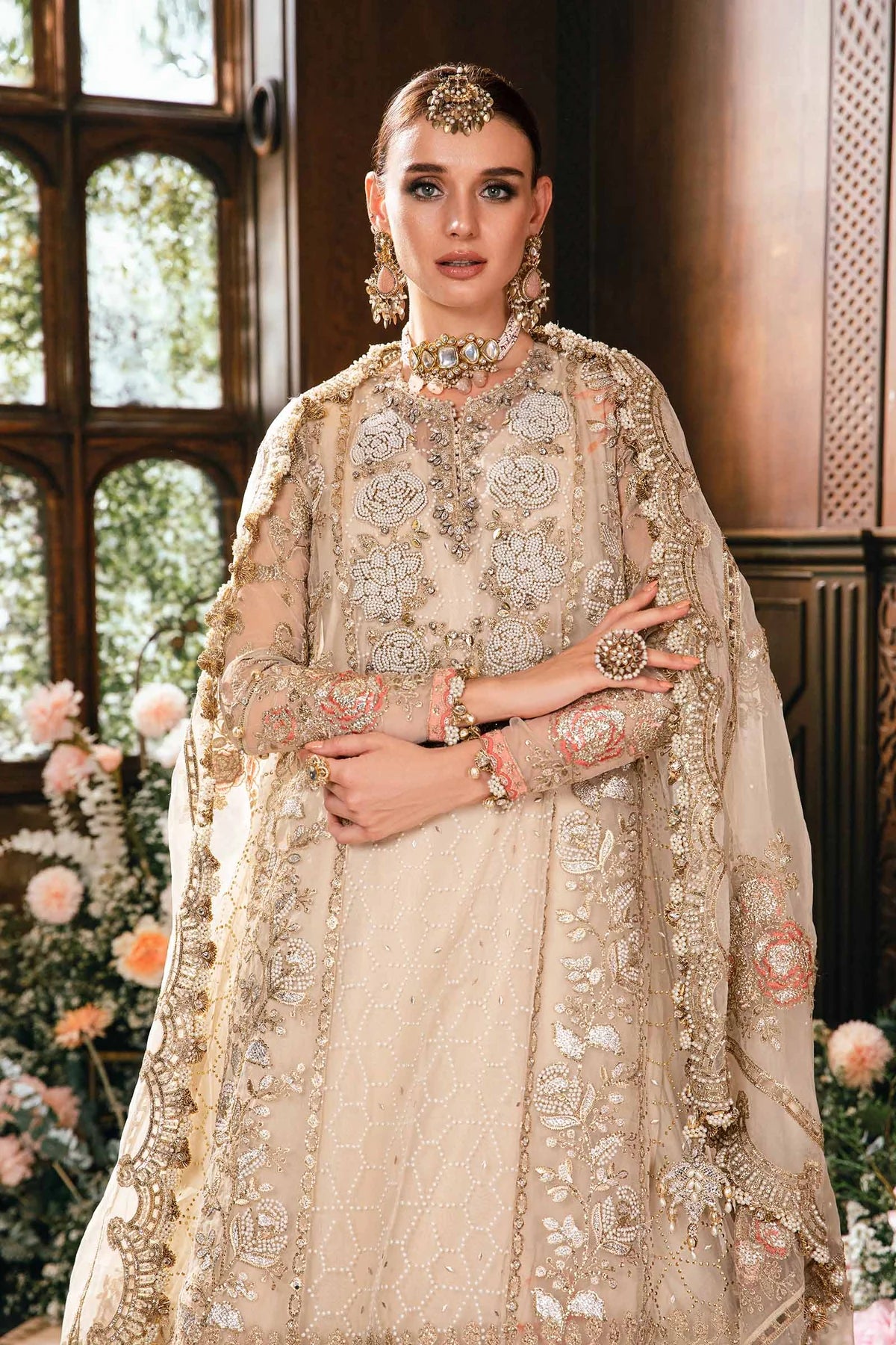 Maria B. Wedding Collection by Rang | Gharara Style | Inspired Embroidered Suit | BD-2805 | Stitched by Rang