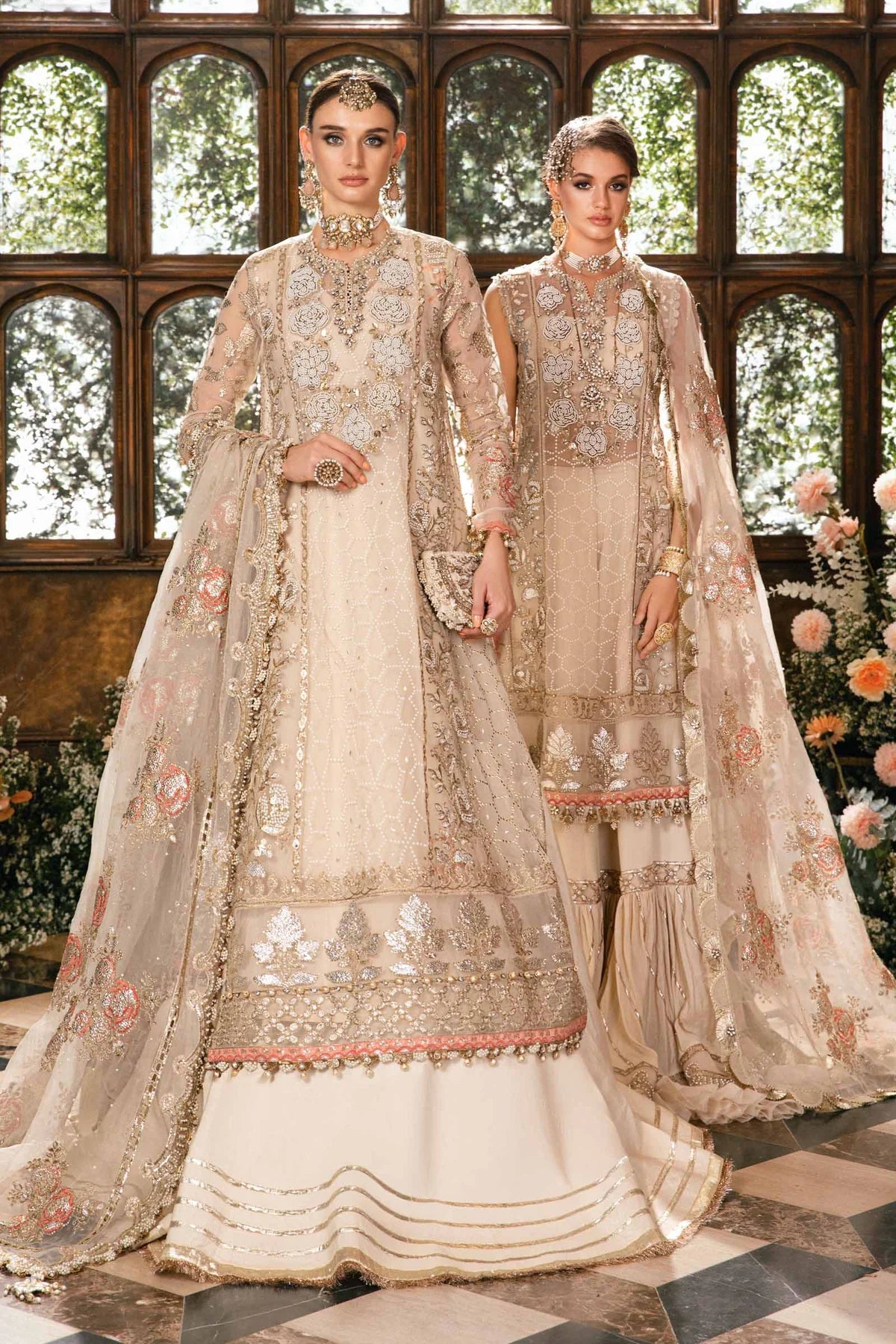 Maria B. Wedding Collection by Rang | Gharara Style | Inspired Embroidered Suit | BD-2805 | Stitched by Rang