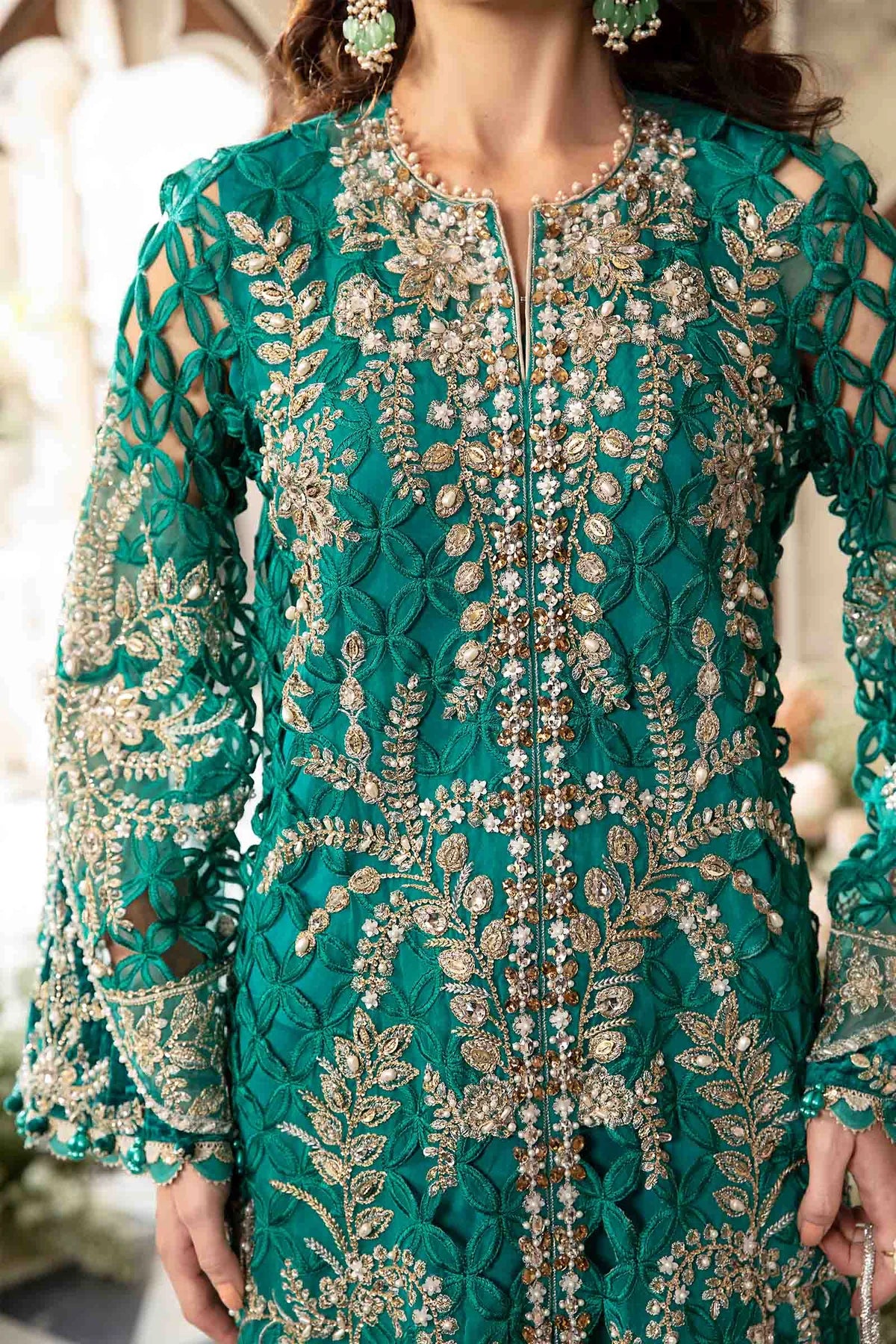 Maria B. Wedding Collection by Rang | Inspired Embroidered Suit | BD-2806 | Stitched by Rang