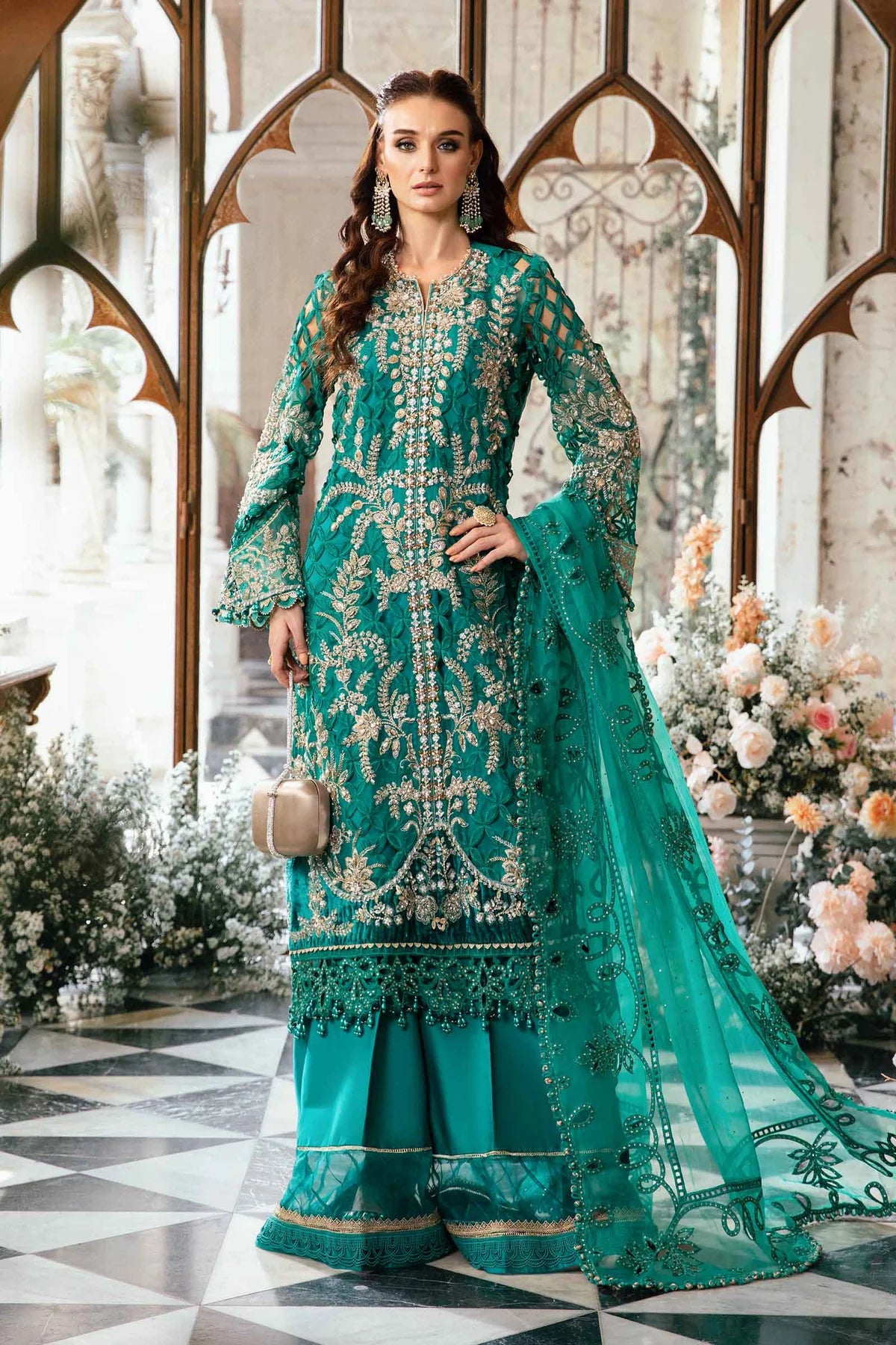 Maria B. Wedding Collection by Rang | Inspired Embroidered Suit | BD-2806 | Stitched by Rang