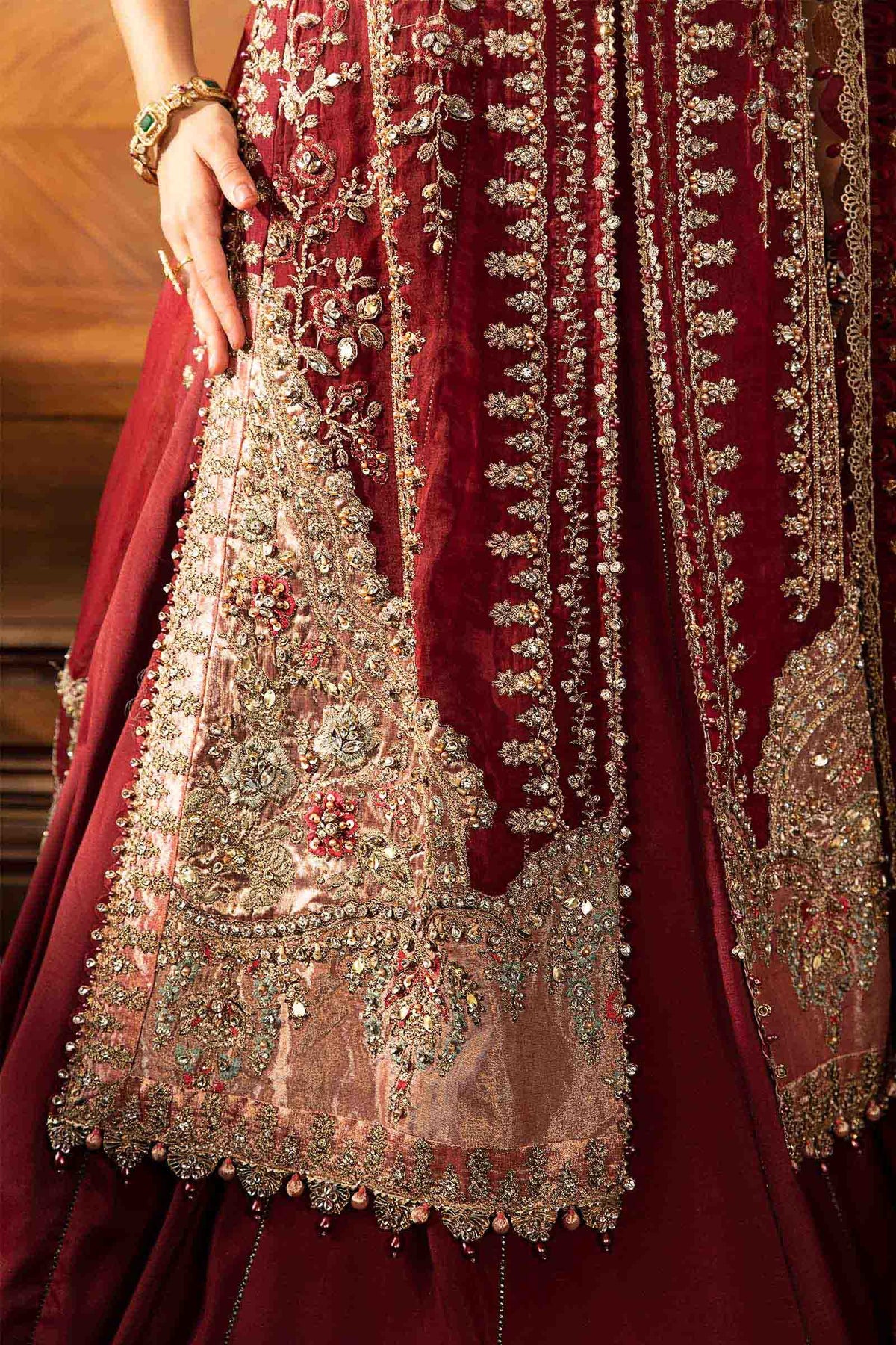 Maria B. Wedding Collection by Rang | Inspired Embroidered Suit | BD-2807 | Stitched by Rang