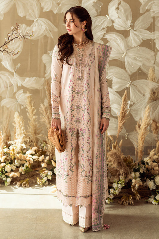 Stitched Qalamkar Luxury Lawn 2025 | FK-12 LILY | Inspired | Stitched by Rang