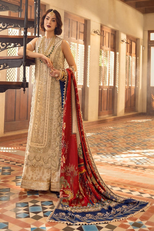 Saira Shakira by Crimson | White Wedding Wear | Stitched by Rang | Wedding Dress