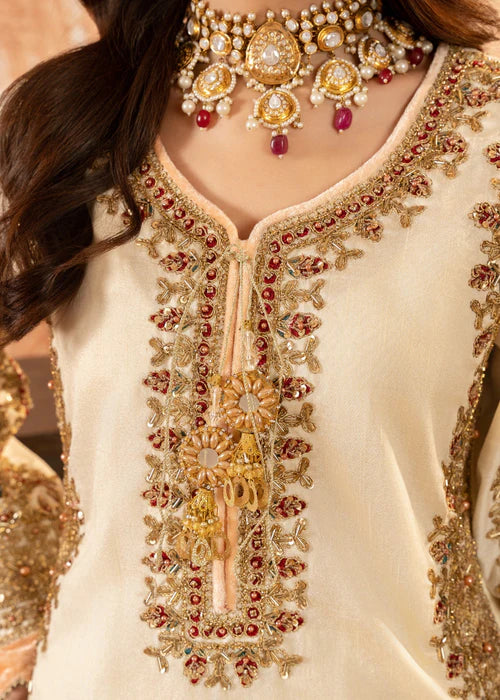 Wedding Wear | Complete Hand Stitched / Adda Work - Gharara | Stitched by Rang | Inspired