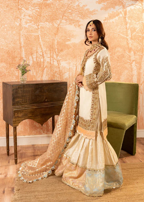 Wedding Wear | Complete Hand Stitched / Adda Work - Gharara | Stitched by Rang | Inspired