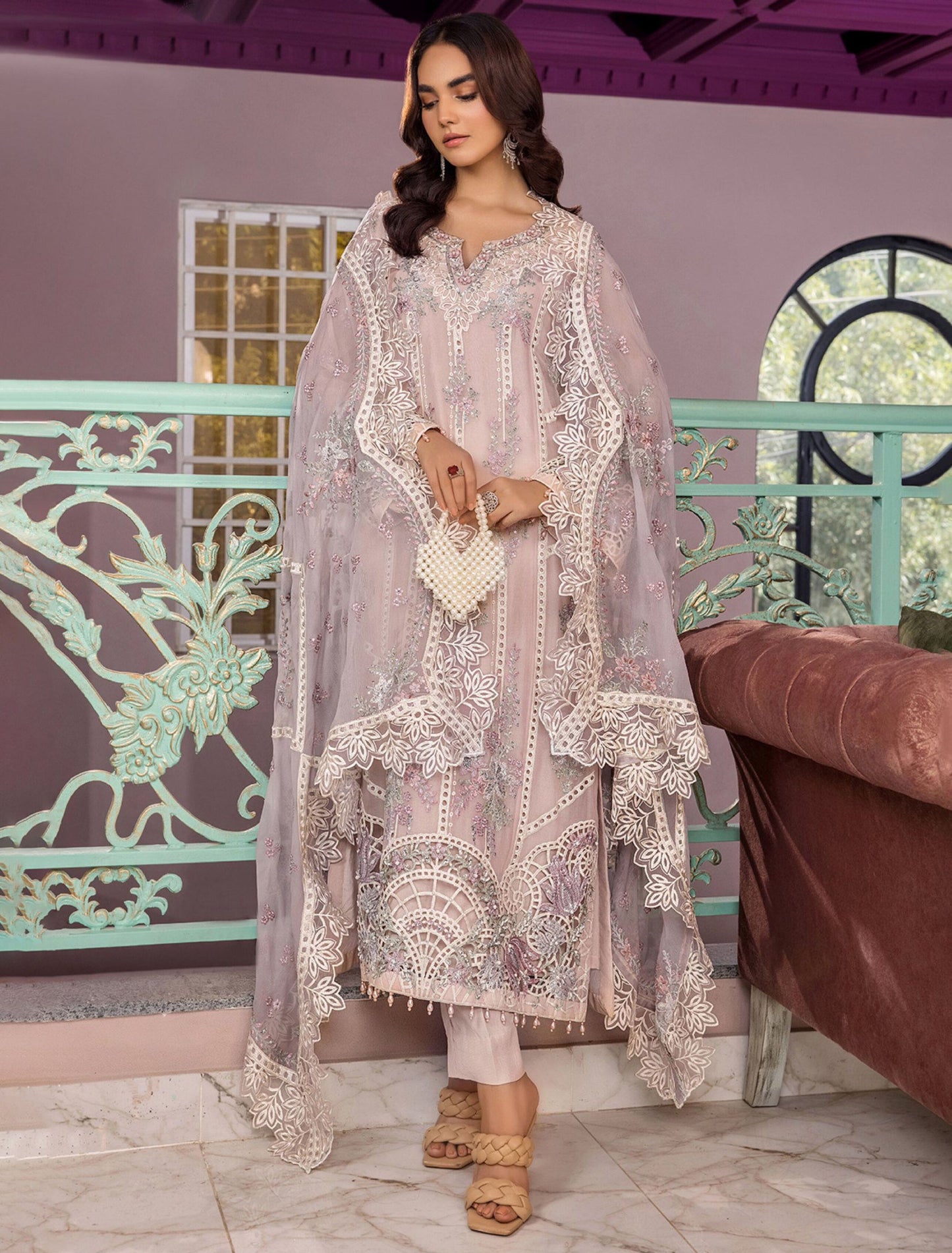 Ronak-e-Mahal Collection by Adnan's Libas | REM DESIGN - 01 | Inspired by Maria.B | Stitched by Rang