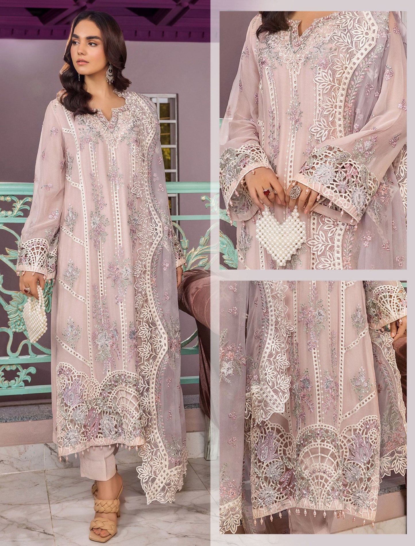 Ronak-e-Mahal Collection by Adnan's Libas | REM DESIGN - 01 | Inspired by Maria.B | Stitched by Rang