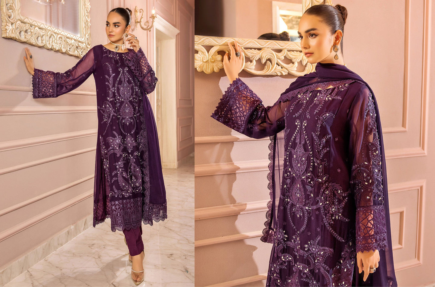 Ronak-e-Mahal Collection by Adnan's Libas | REM DESIGN - 03 | Inspired by Maria.B | Stitched by Rang